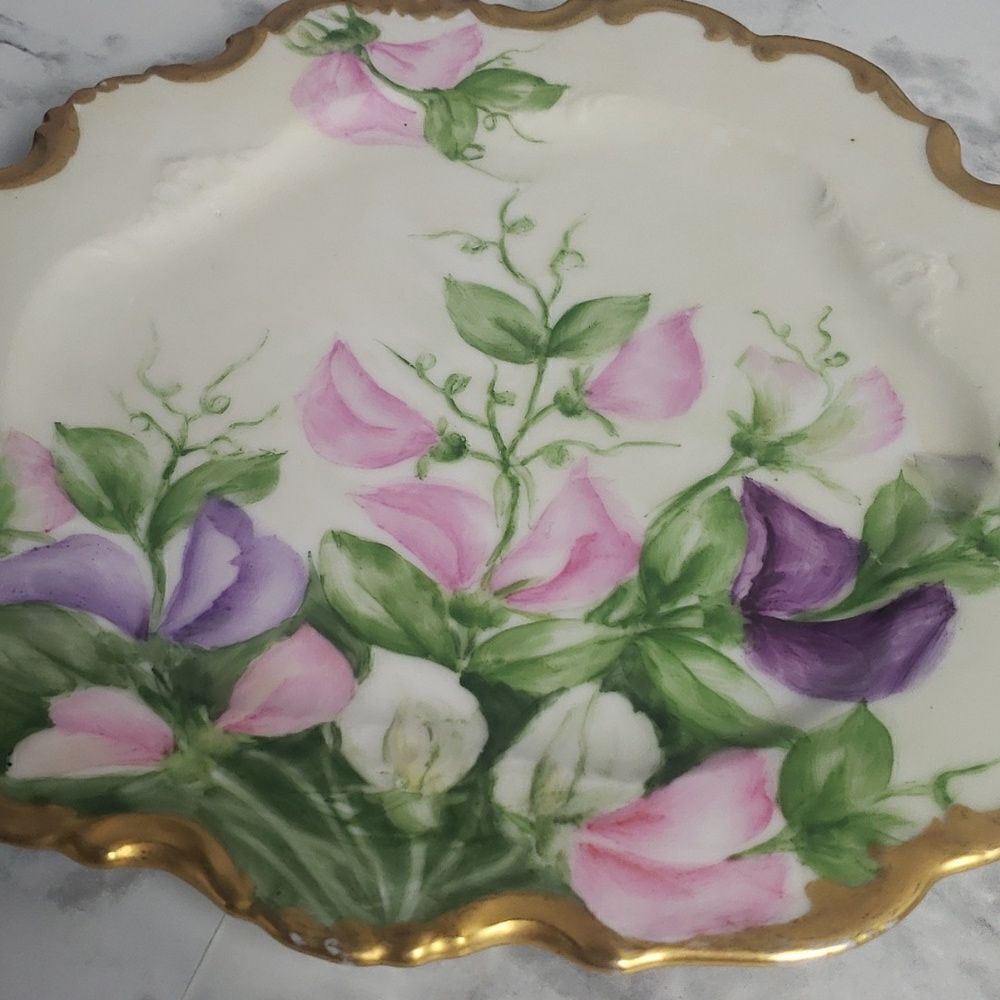 Vintage WG and Company Purple and Pink Limoges Plate - Picture 6 of 6